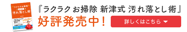 『ラクラクお掃除 新津式 汚れ落とし術』 好評発売中! 詳しくはこちら